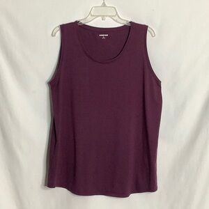 Lands' End Cotton Purple Tank Size L